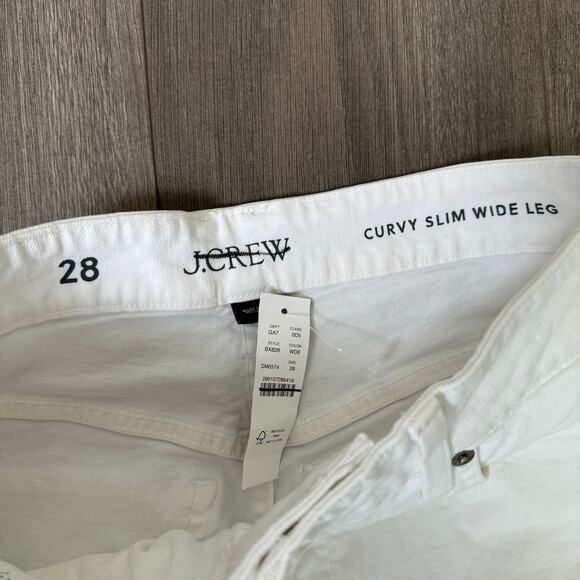 J Crew Curvy Slim Wide Leg Denim Casual Jeans US Women's 28 New - Picture 4 of 6